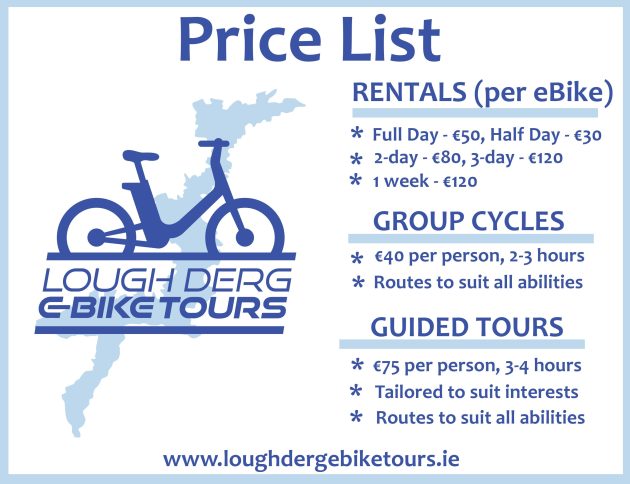 Lough Derg eBike Tours Price List